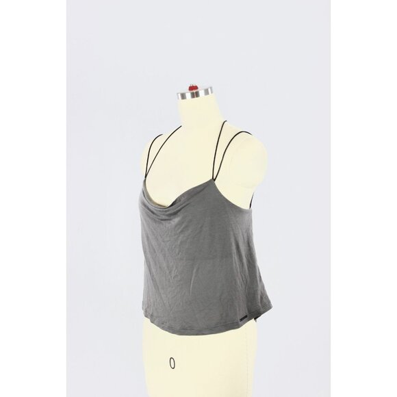 NWT KORAL Compass Stone Grey Tencel Jersey Cowl Neck Halter Tank, Size XS - Picture 4 of 13